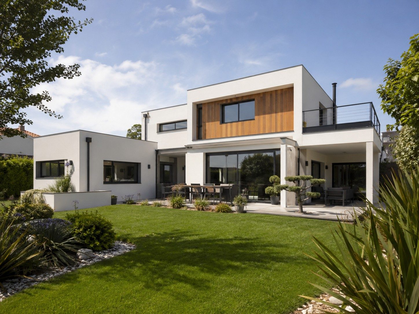 Maison contemporaine à toit plat, secteur Rezé, Bouguenais et Nantes